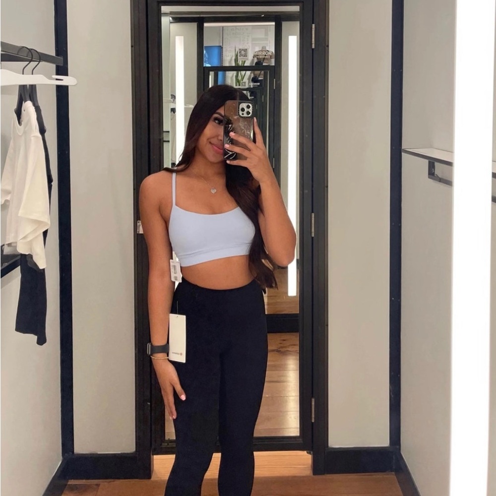 Lululemon Flow Y Bra Blue Linen Size 10